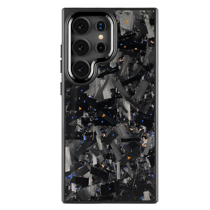 Samsung Large Forged Carbon Flakes Case EVO |MagSafe| Gold&Sapphire