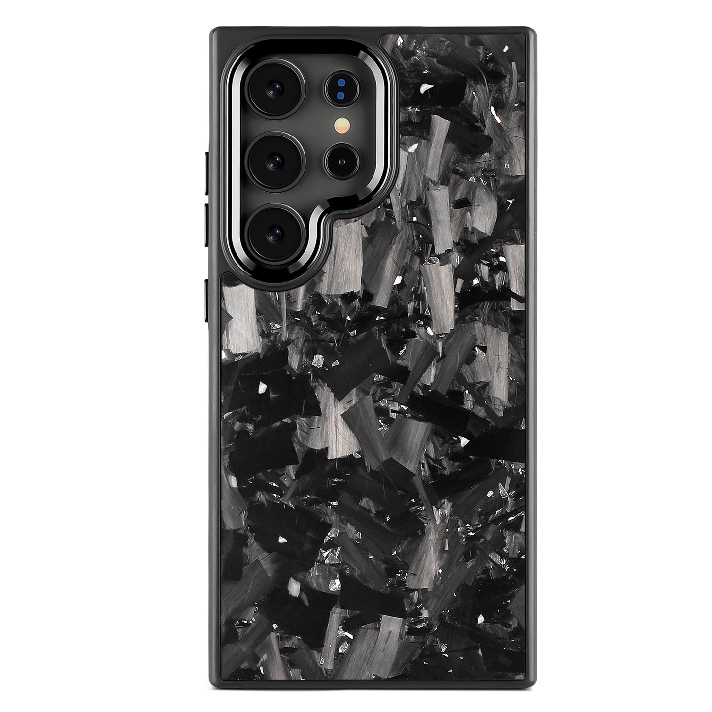 Samsung Large Forged Carbon Flakes Case EVO |MagSafe| Silver