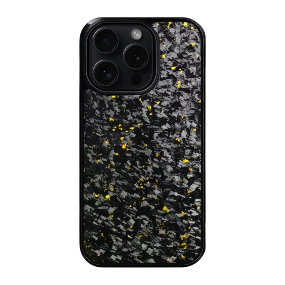 iPhone Small Forged Carbon Flakes Case FLEX |MagSafe| Gold