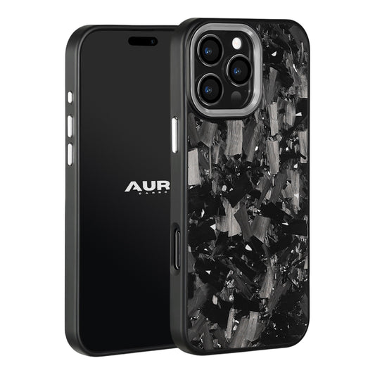 iPhone Large Forged Carbon Flakes Case EVO |MagSafe| Silver