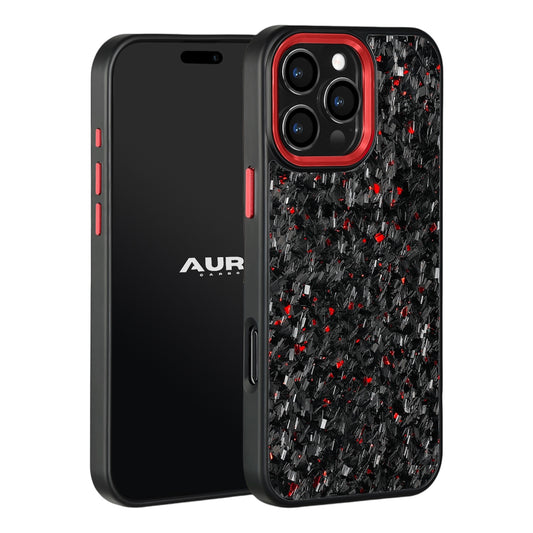 iPhone Small Forged Carbon Flakes Case EVO |MagSafe| Ruby