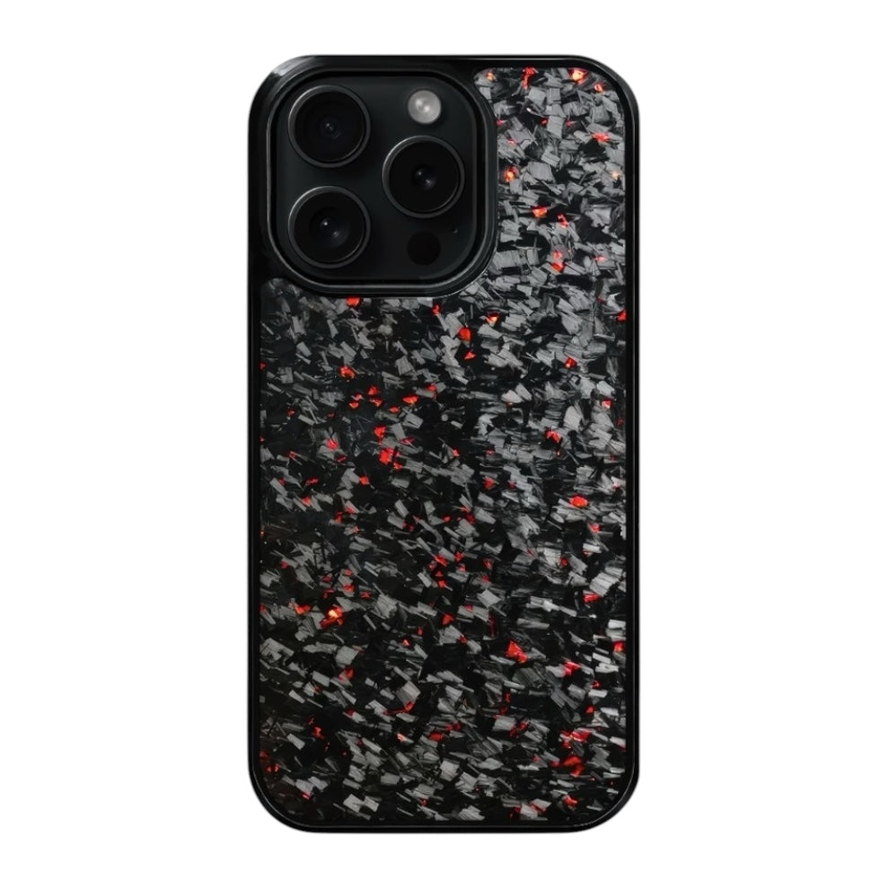 iPhone Small Forged Carbon Flakes Case FLEX |MagSafe| Ruby