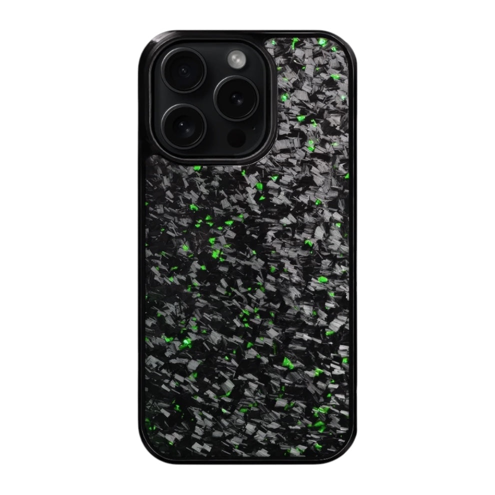 iPhone Small Forged Carbon Flakes Case FLEX |MagSafe| Emerald