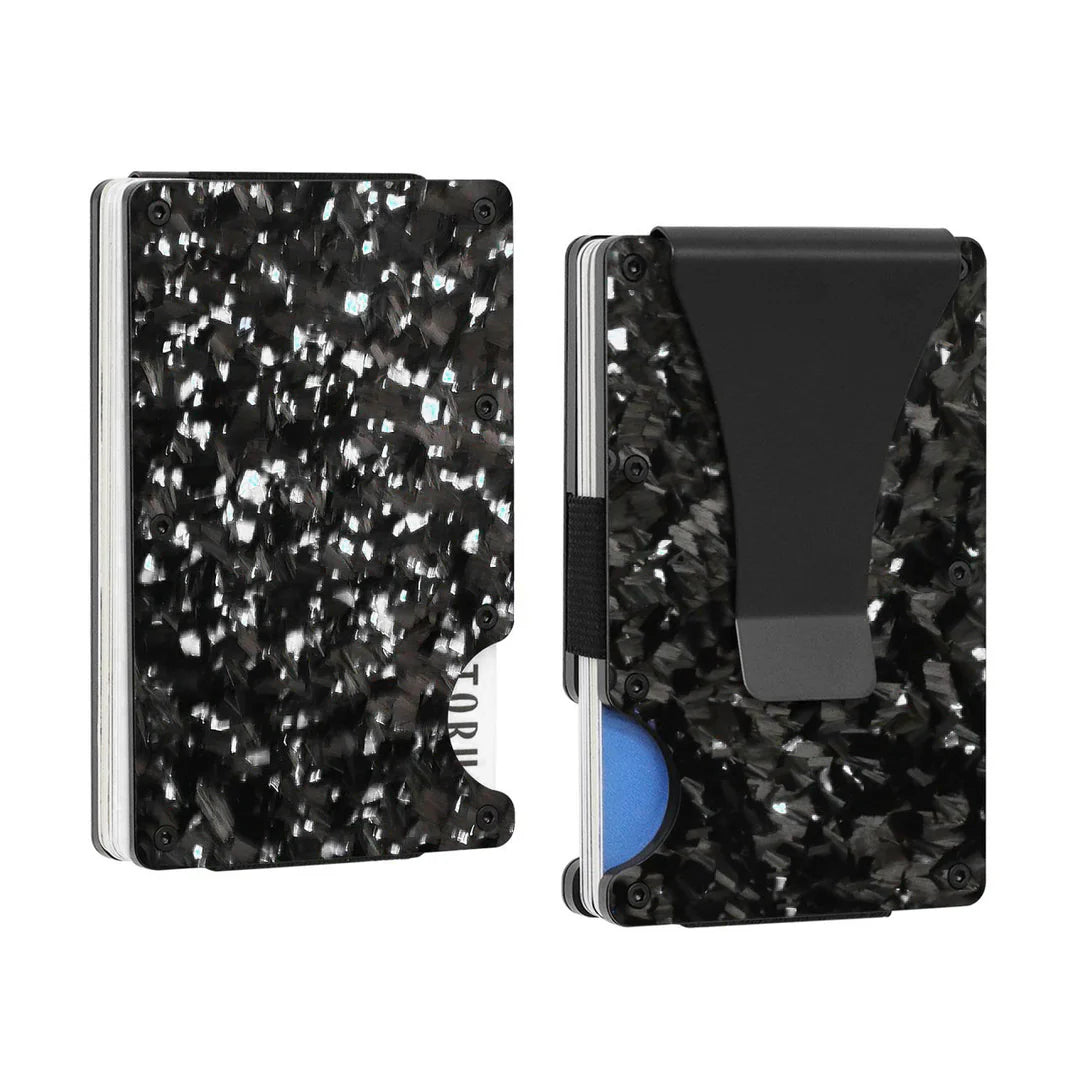 Forged Carbon Card Holder | Silver