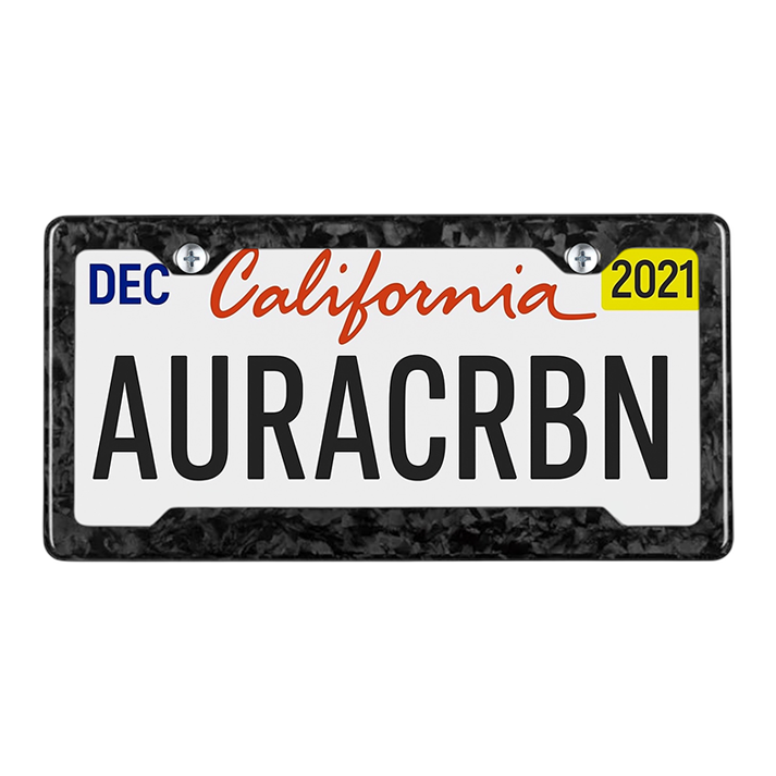 Forged Carbon Car License Plate | Obsidian