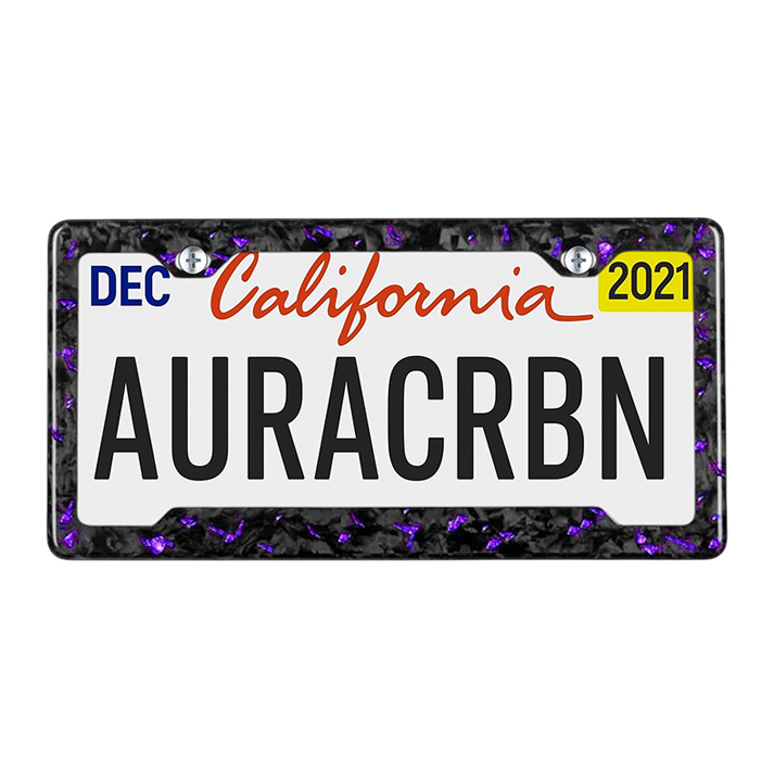 Forged Carbon Car License Plate | Amethyst