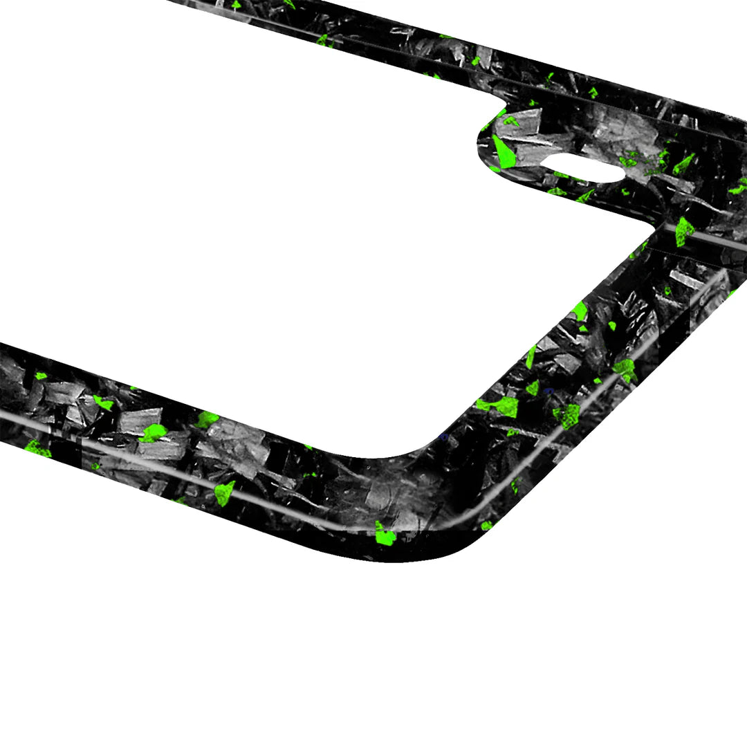 Forged Carbon Motorcycle License Plate | Emerald
