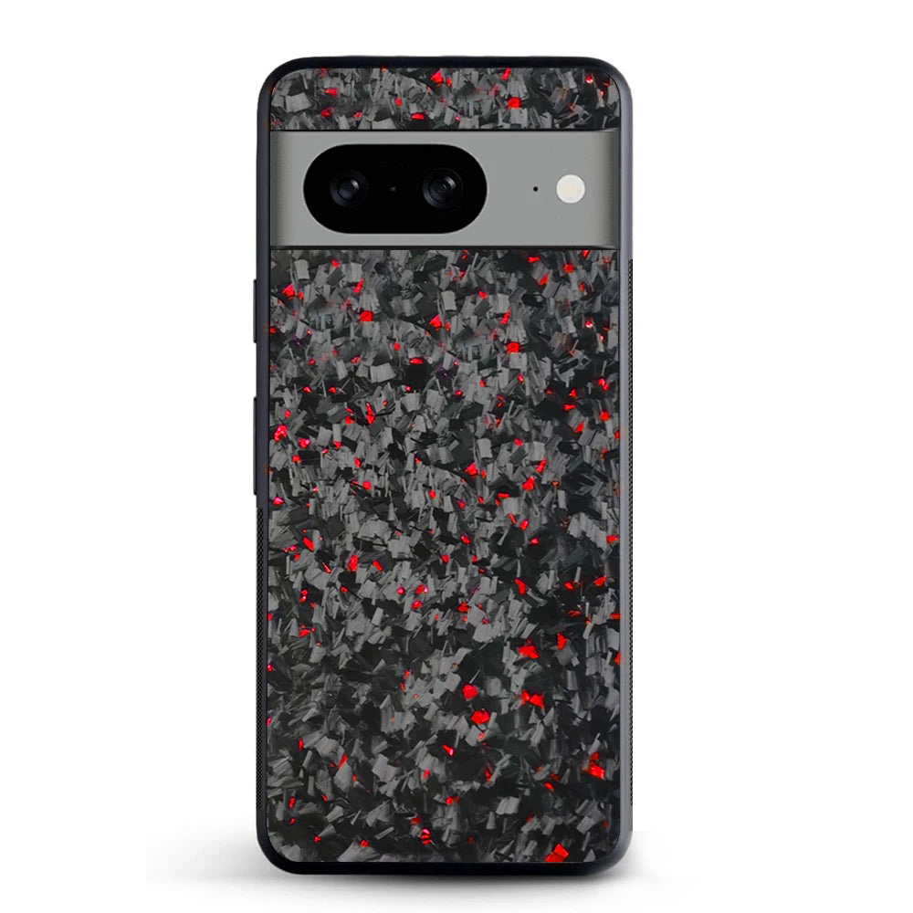 Google Pixel Small Forged Carbon Flakes Case FLEX | Ruby