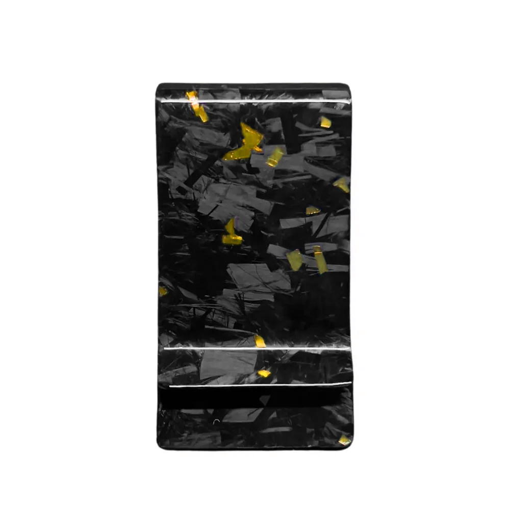 Forged Carbon Money Clip | Gold