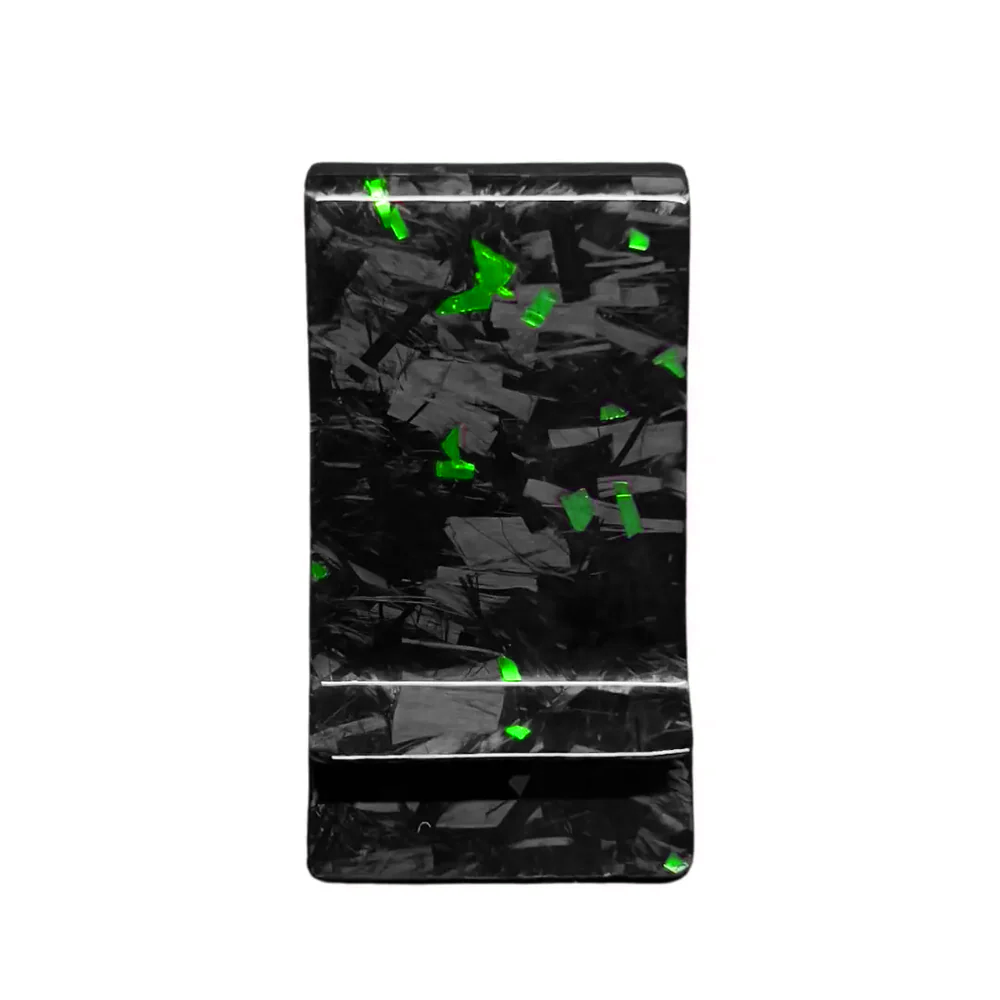 Forged Carbon Money Clip | Emerald