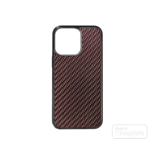 iPhone Carbon Fiber Magsafe Case - Ruby