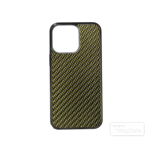 iPhone Carbon Fiber Magsafe Case - Gold