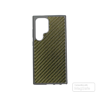 Samsung Carbon Fiber Magsafe Case - Gold