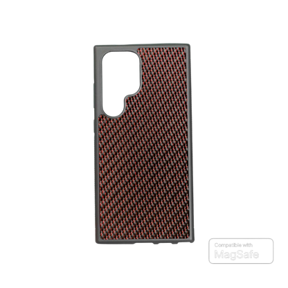 Samsung Carbon Fiber Magsafe Case - Ruby