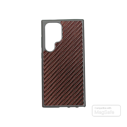 Samsung Carbon Fiber Magsafe Case - Ruby