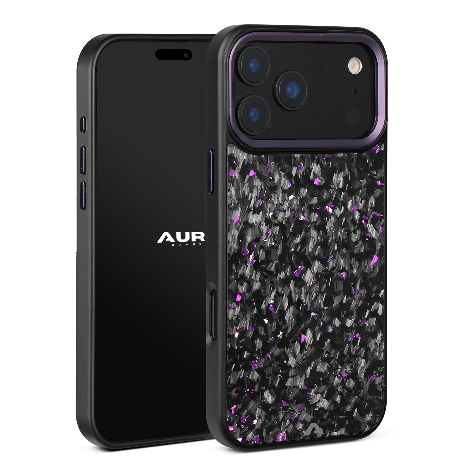 iPhone Small Forged Carbon Flakes Case EVO |MagSafe| Amethyst