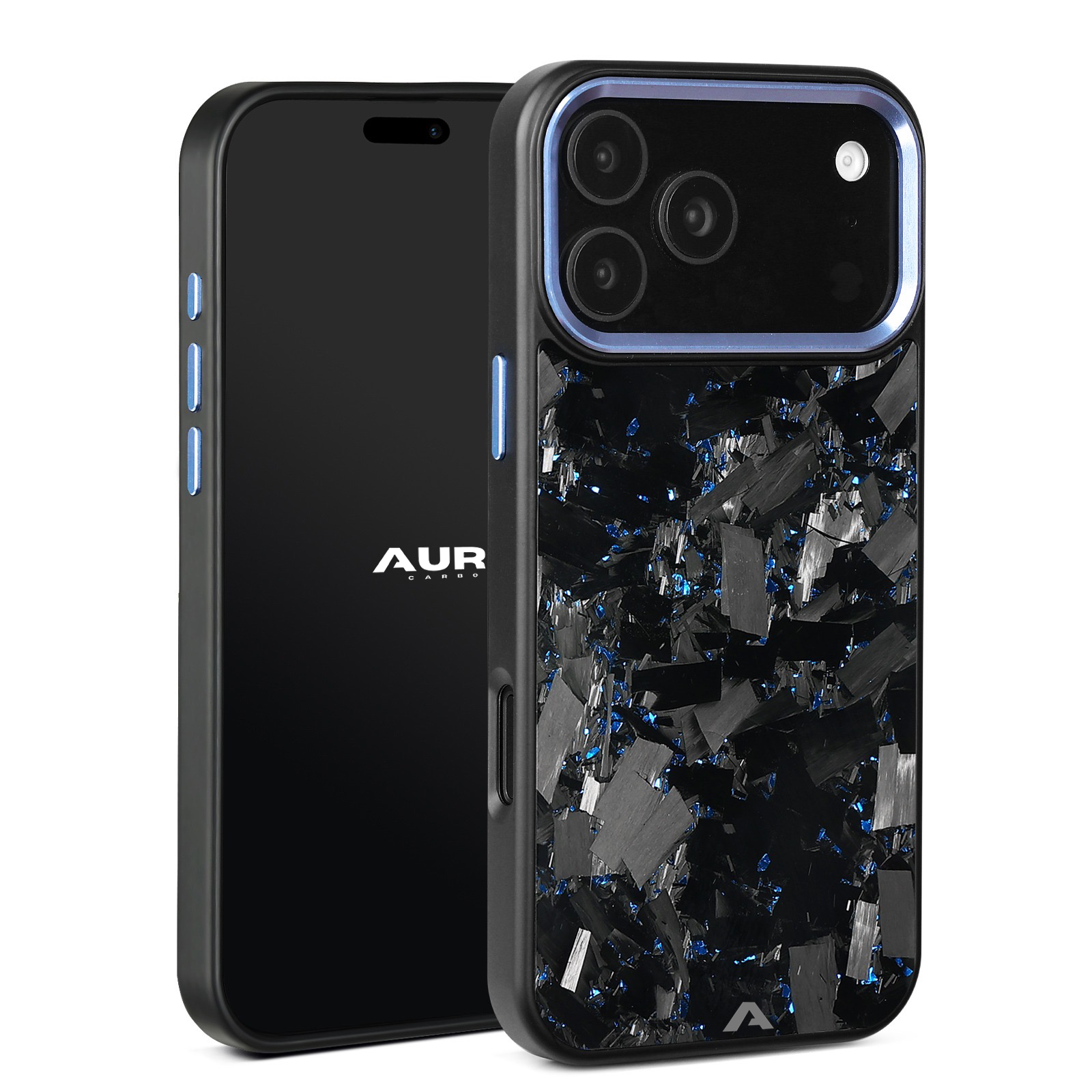 iPhone Large Forged Carbon Flakes Case EVO |MagSafe| Sapphire