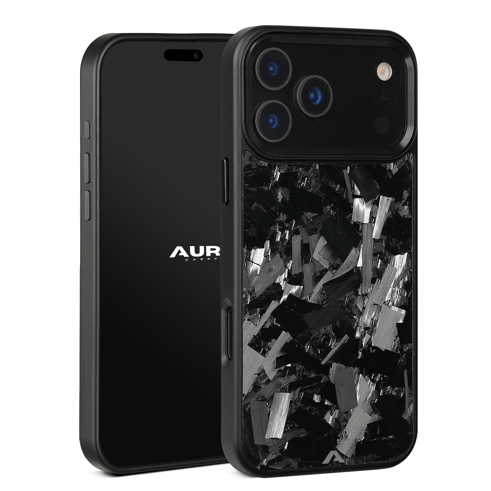 iPhone Large Forged Carbon Flakes Case EVO |MagSafe| Obsidian