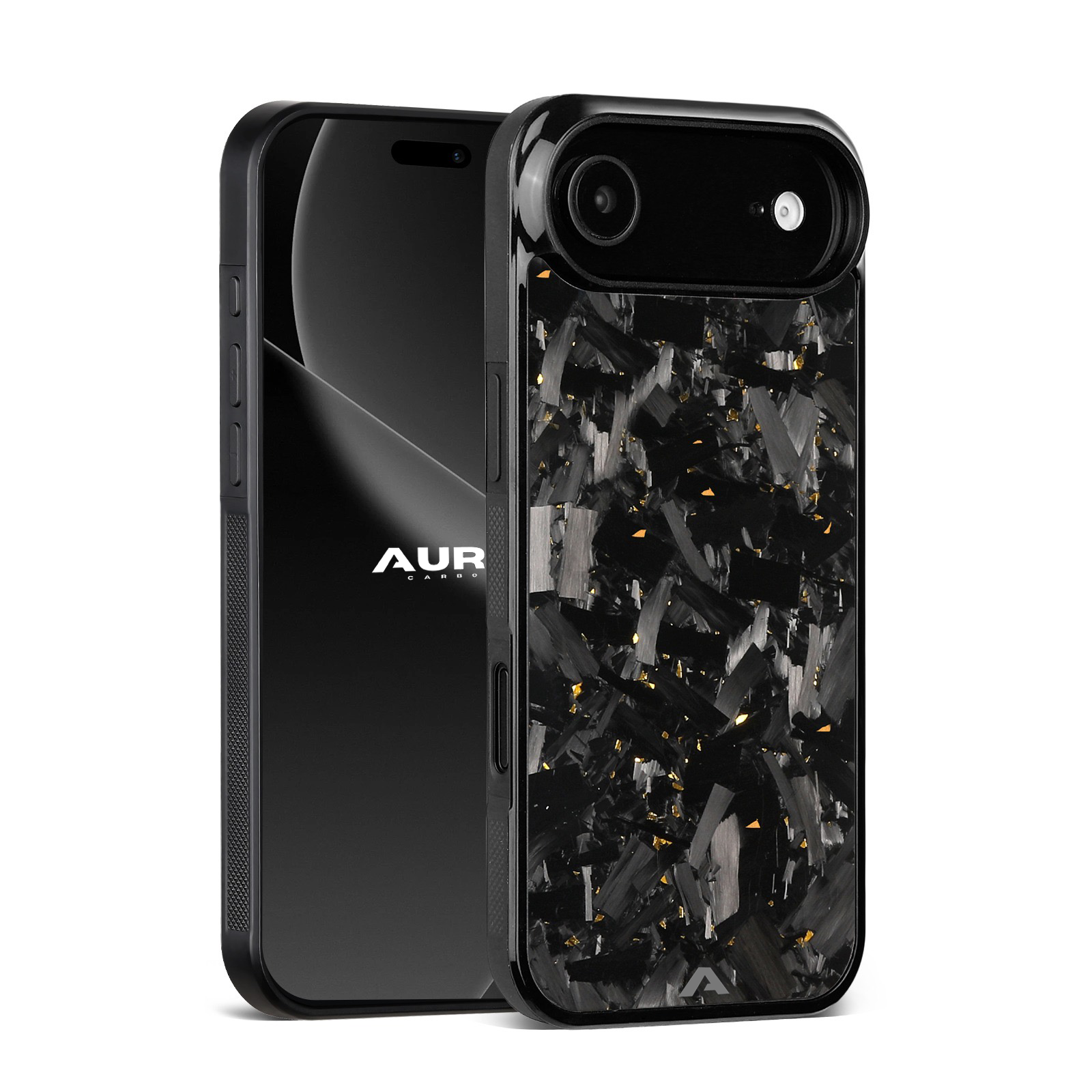 iPhone Large Forged Carbon Flakes Case FLEX |MagSafe| Gold