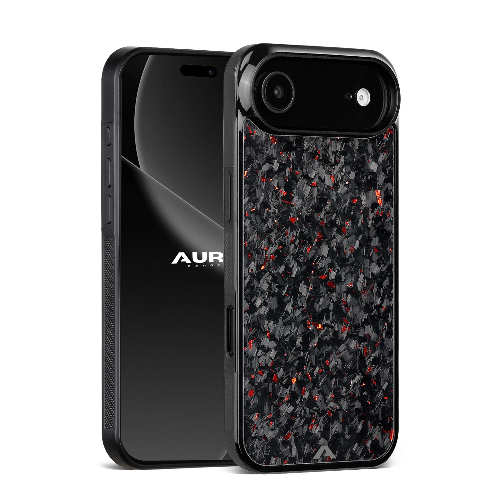 iPhone Small Forged Carbon Flakes Case FLEX |MagSafe| Ruby