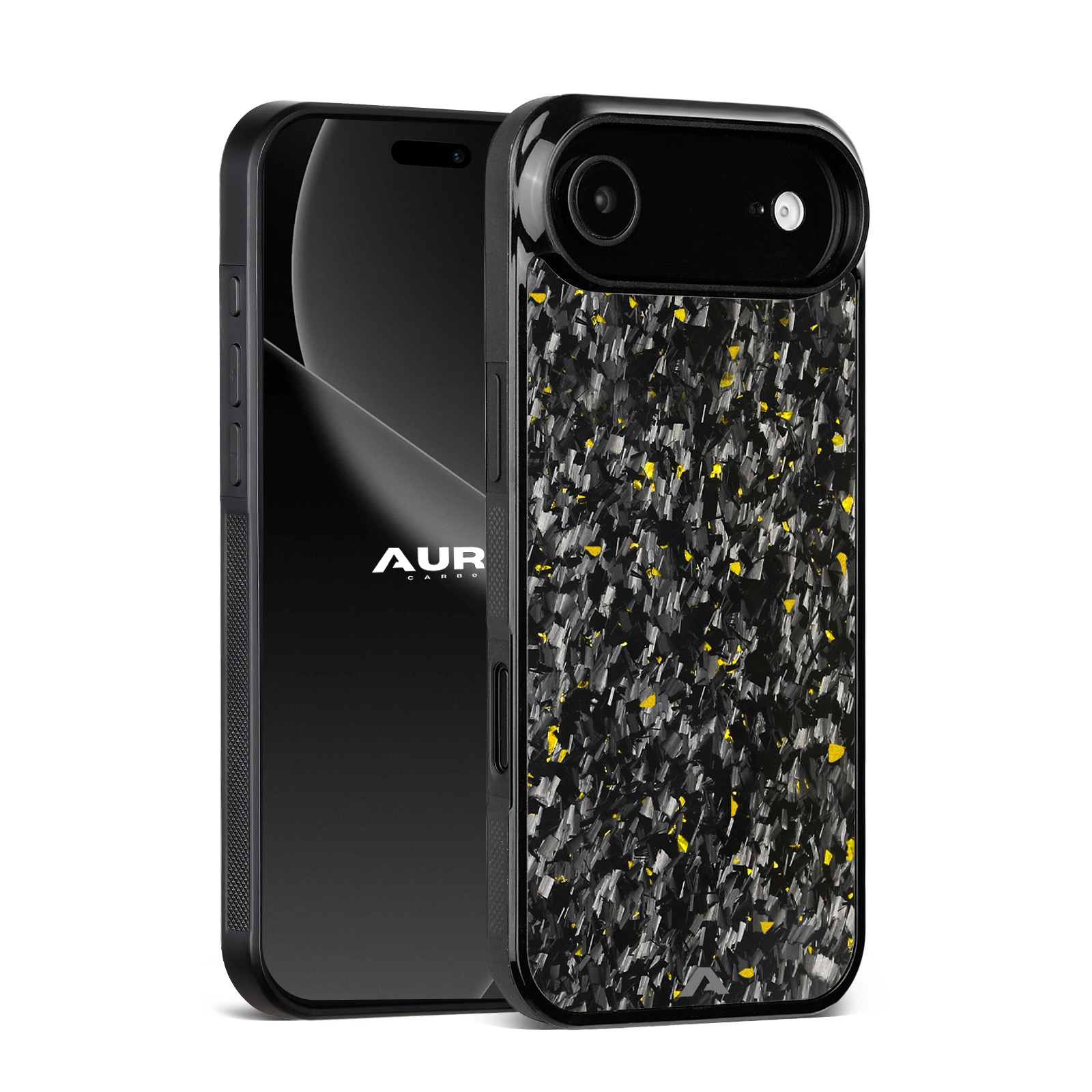 iPhone Small Forged Carbon Flakes Case FLEX |MagSafe| Gold