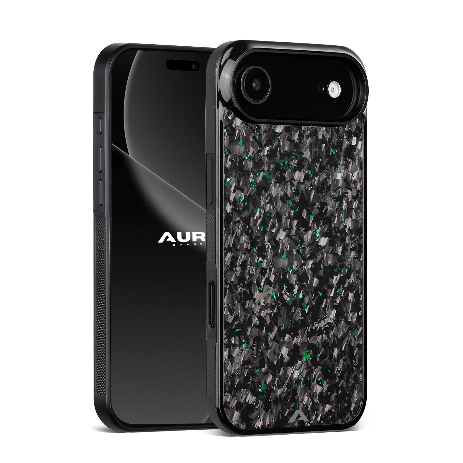 iPhone Small Forged Carbon Flakes Case FLEX |MagSafe| Emerald