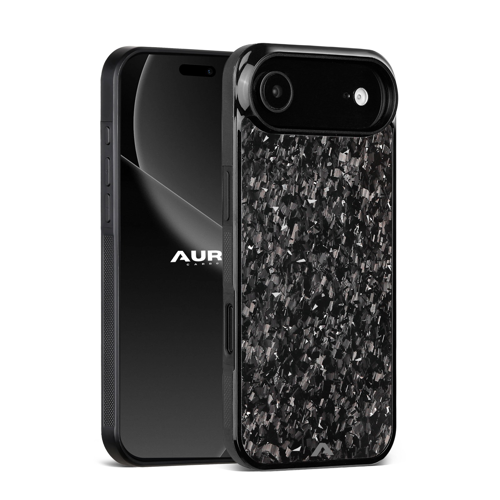 iPhone Small Forged Carbon Flakes Case FLEX |MagSafe| Silver