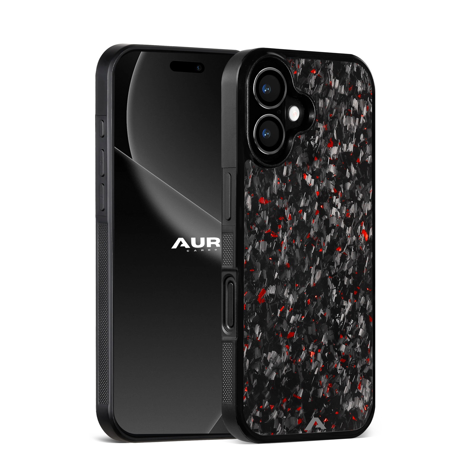 iPhone Small Forged Carbon Flakes Case FLEX |MagSafe| Ruby