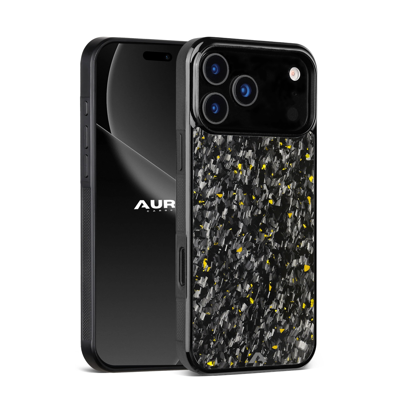 iPhone Small Forged Carbon Flakes Case FLEX |MagSafe| Gold