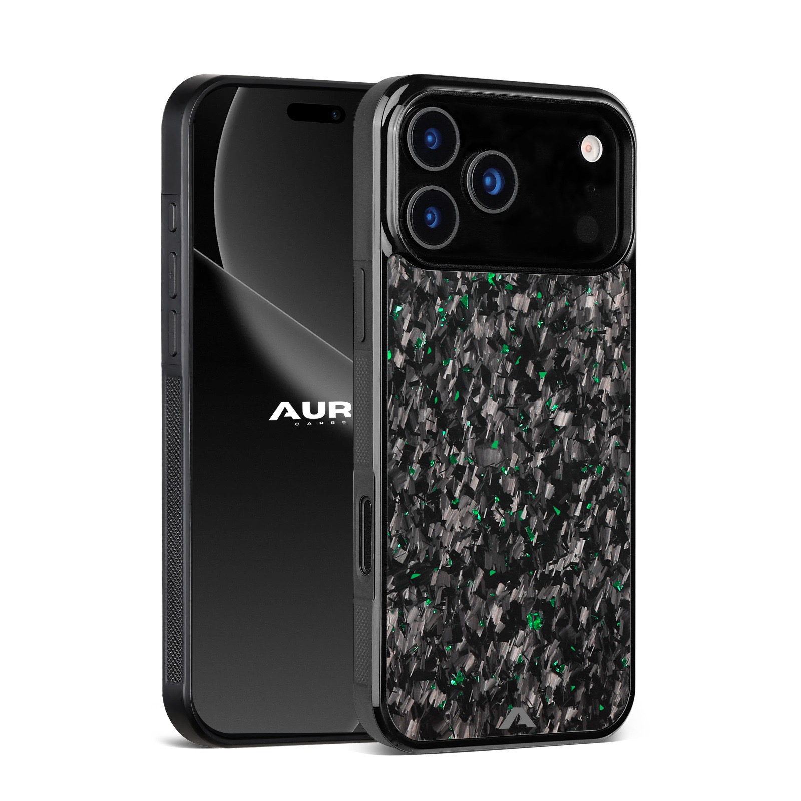 iPhone Small Forged Carbon Flakes Case FLEX |MagSafe| Emerald