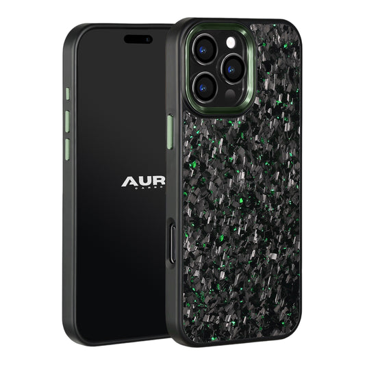 iPhone Small Forged Carbon Flakes Case EVO |MagSafe| Emerald