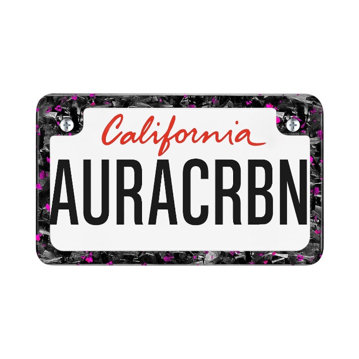 Forged Carbon Motorcycle License Plate | Amethyst